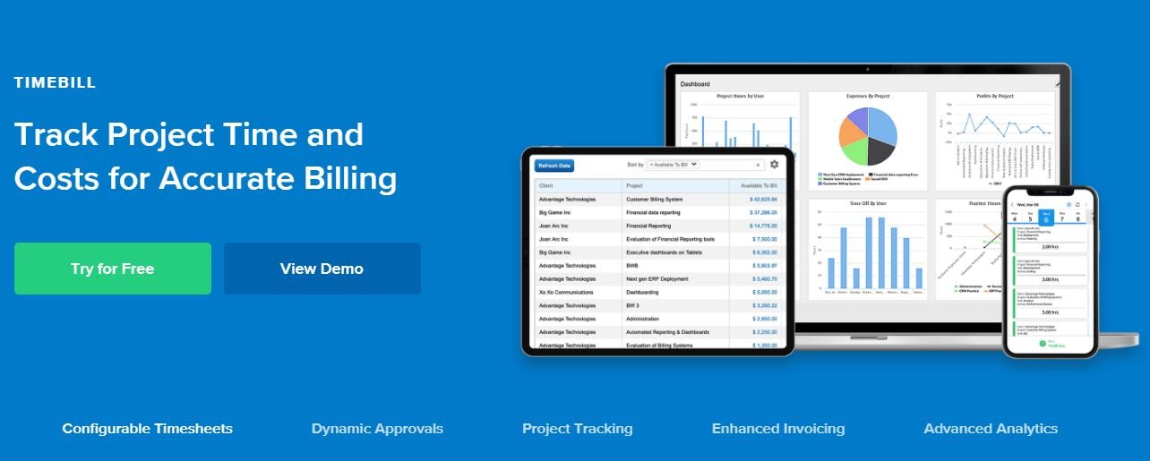 Replicon track projects time and costs