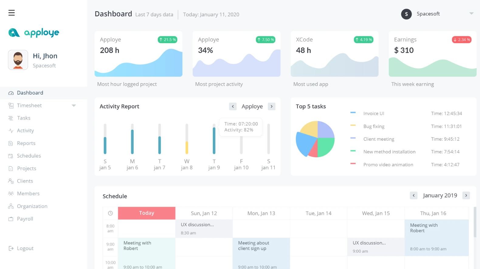 Apploye timetracking android