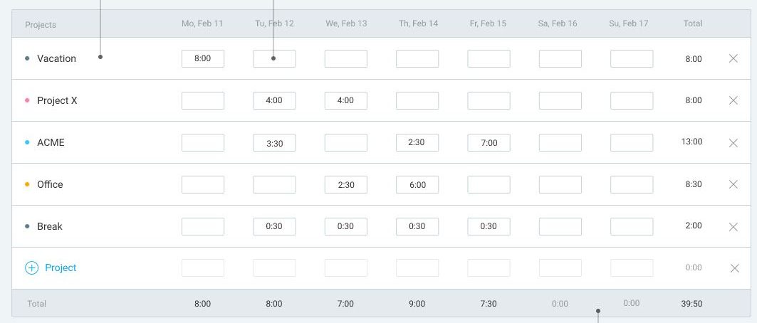 clockify timesheet