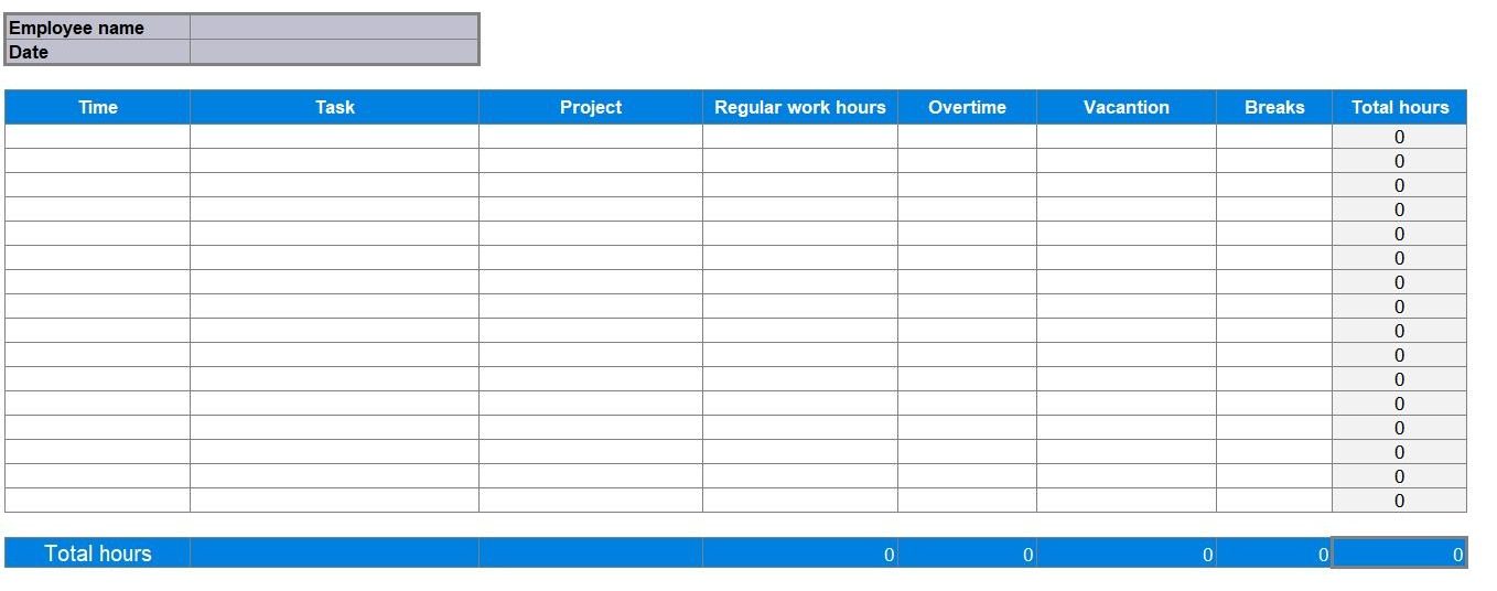 Excel spreadsheets