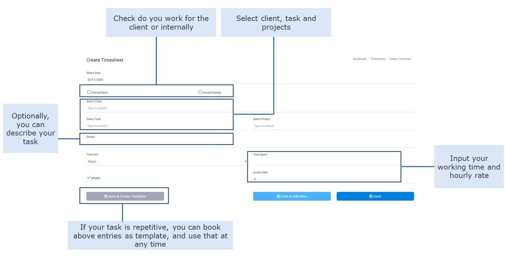 Timesheet accounting firm