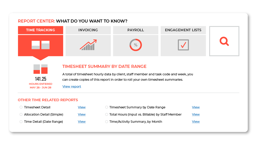 BigTime software with extensive accounting features