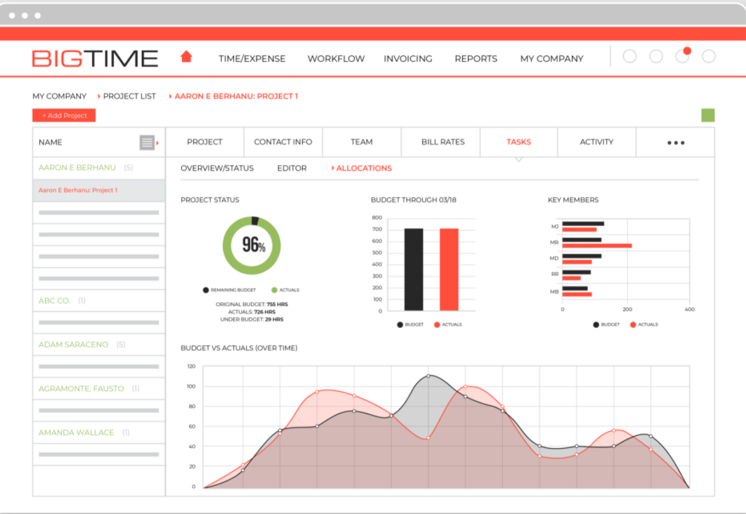 BigTime timesheet program