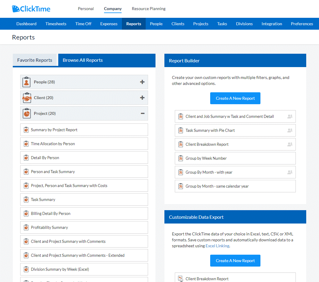  clicktime timesheet reporting software 