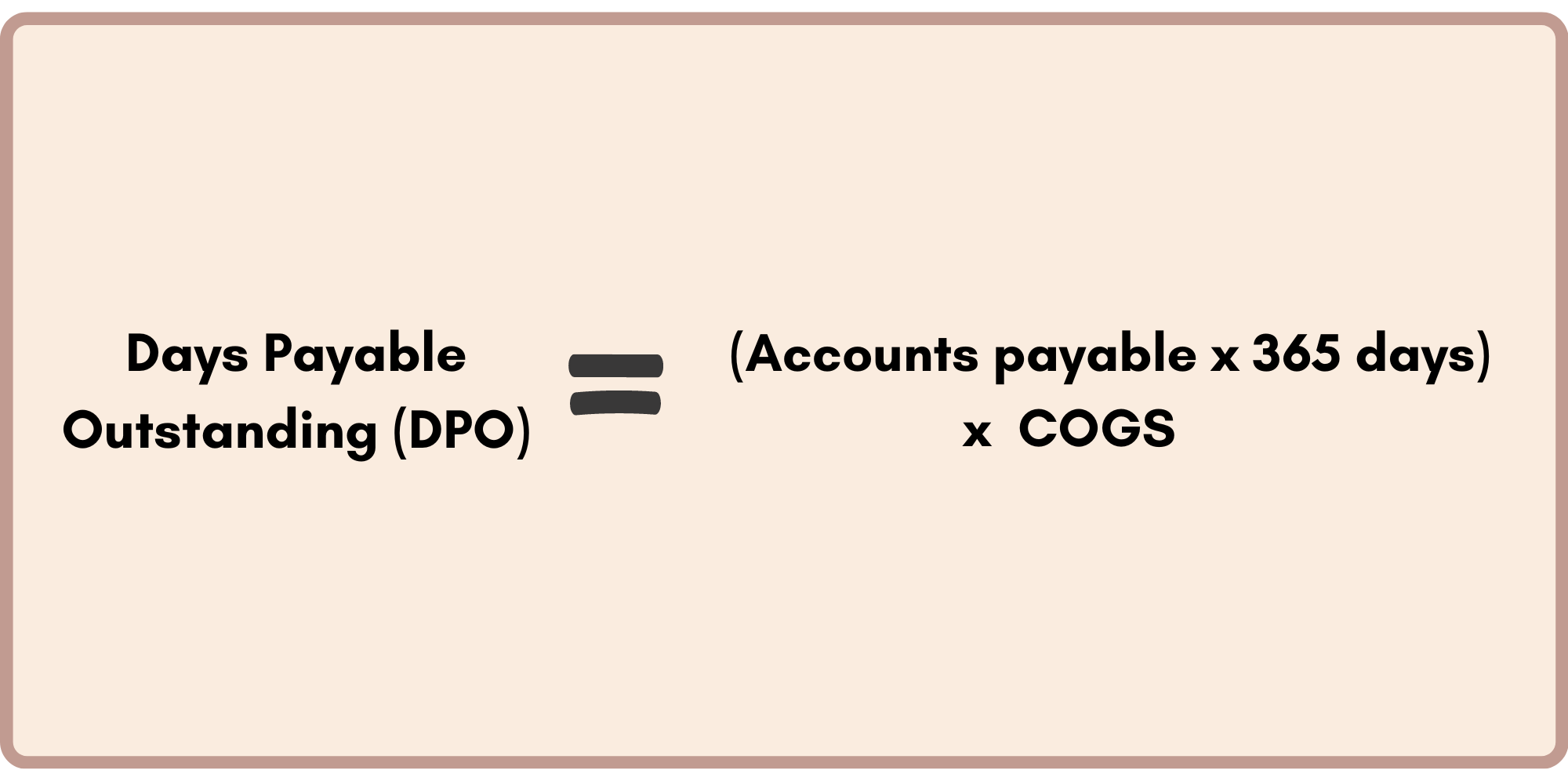 Days Payable Outstanding (DPO)