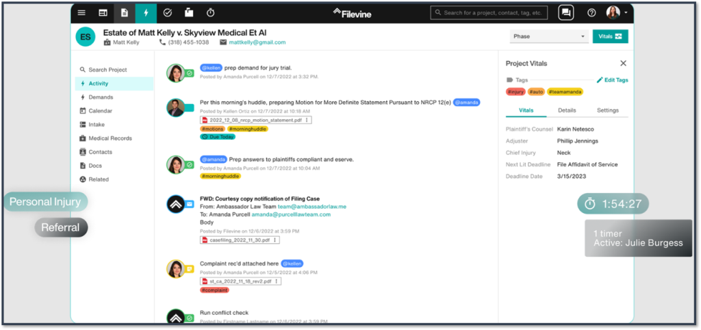 Filevine Law Firm Accounting Software