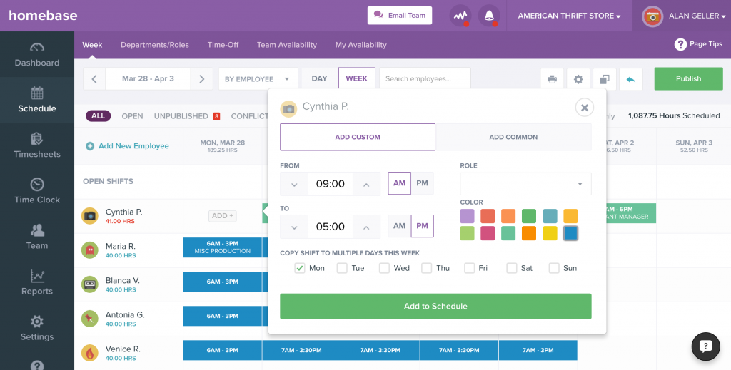 homebase timesheet app for staffing, recruitment and HR firms