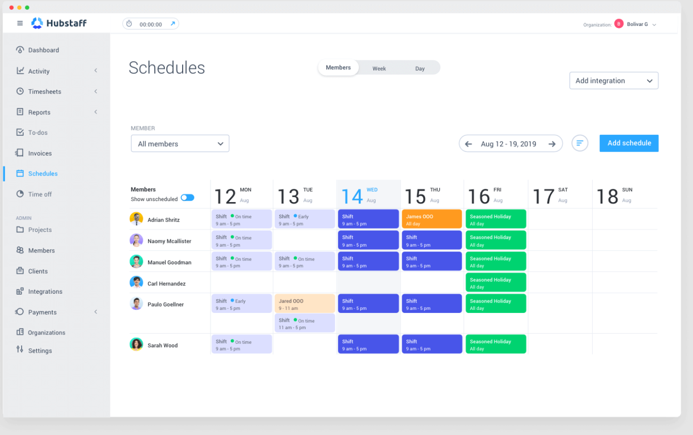 hubstaff time reporting software