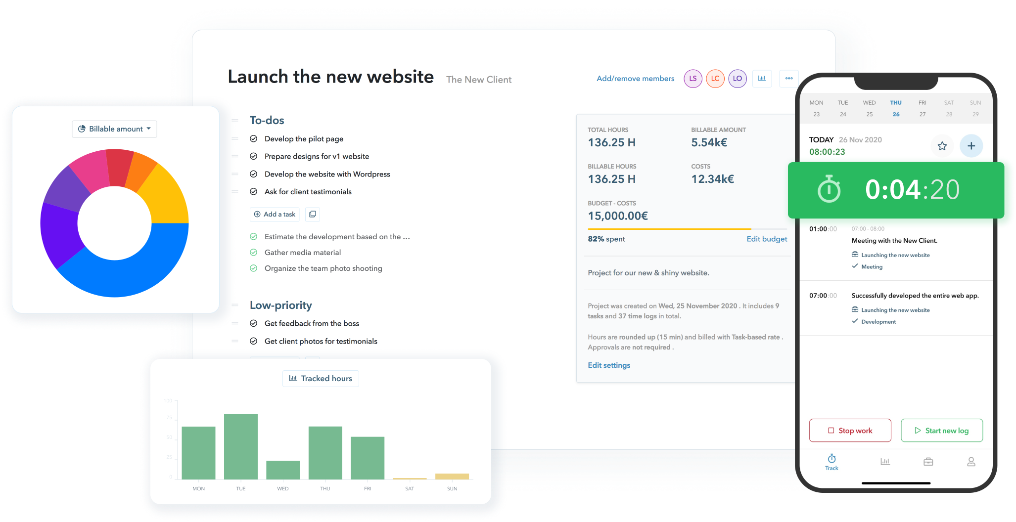 MyHours employee time monitoring software 