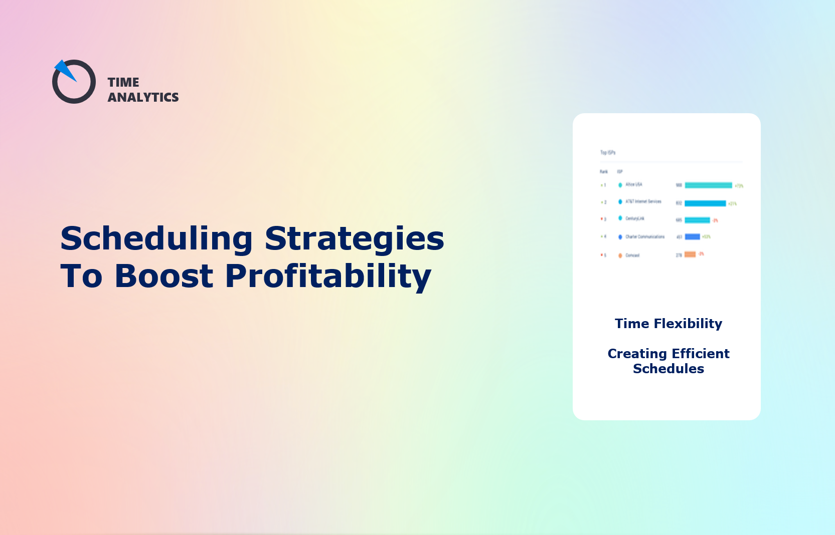 Scheduling Strategies To Boost Profitability