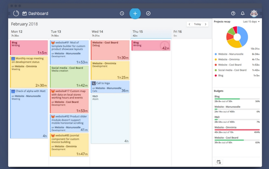 Timeneye timesheet tracking software