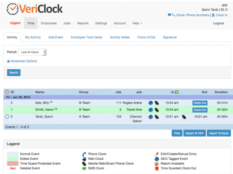 VeriClock1software solutions for small business