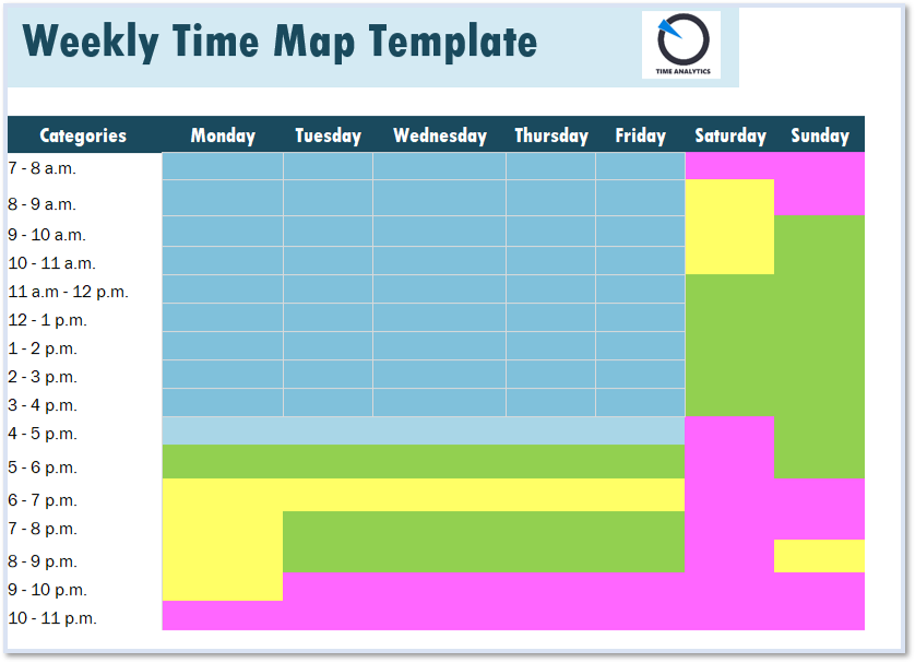 weekly time map template