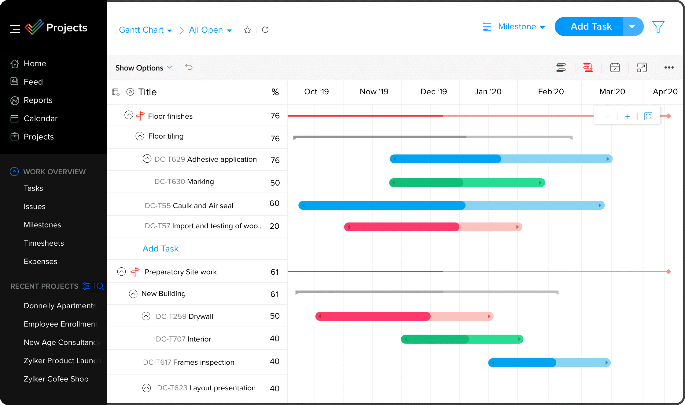 zoho online timesheet software 